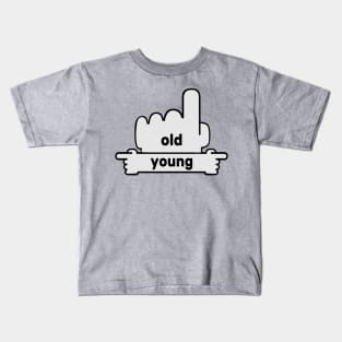 Hands Pointing - Text Art - Old and Young Kids T-Shirt